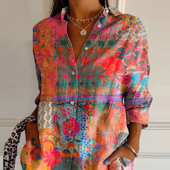 Kylie | Elegante blusa con estampado floral