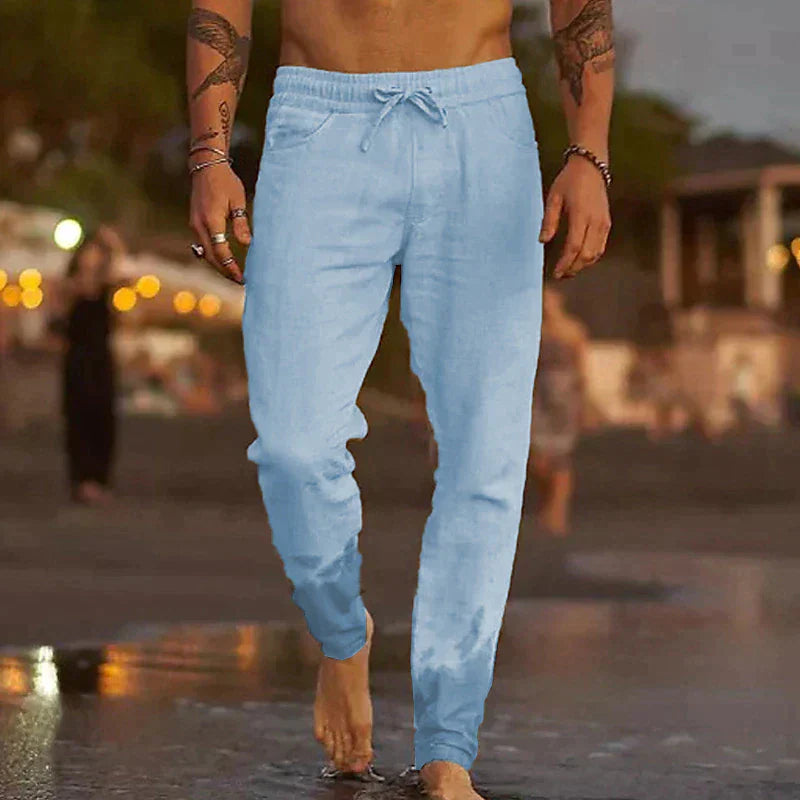 Hugo | Hombre Pantalón Lino Corte Relax