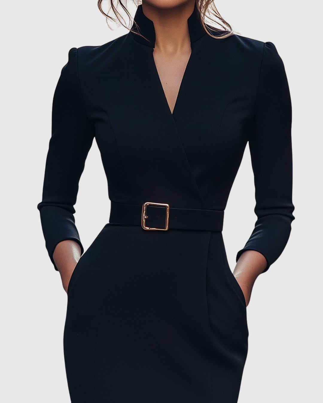 Claribel – Vestido negro elegante de fiesta para mujer