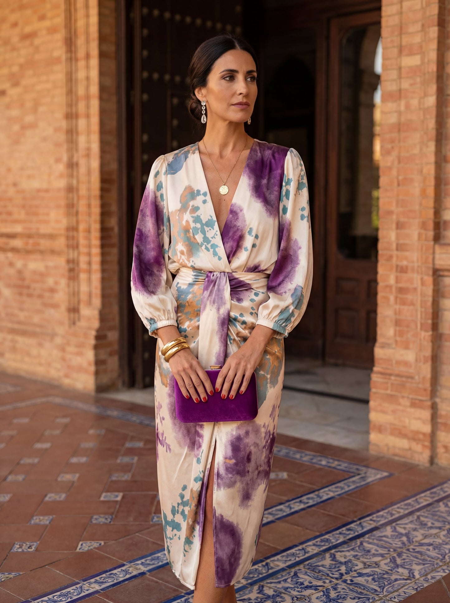 Zaira | Mujer Vestido Midi Cruzado Escote V