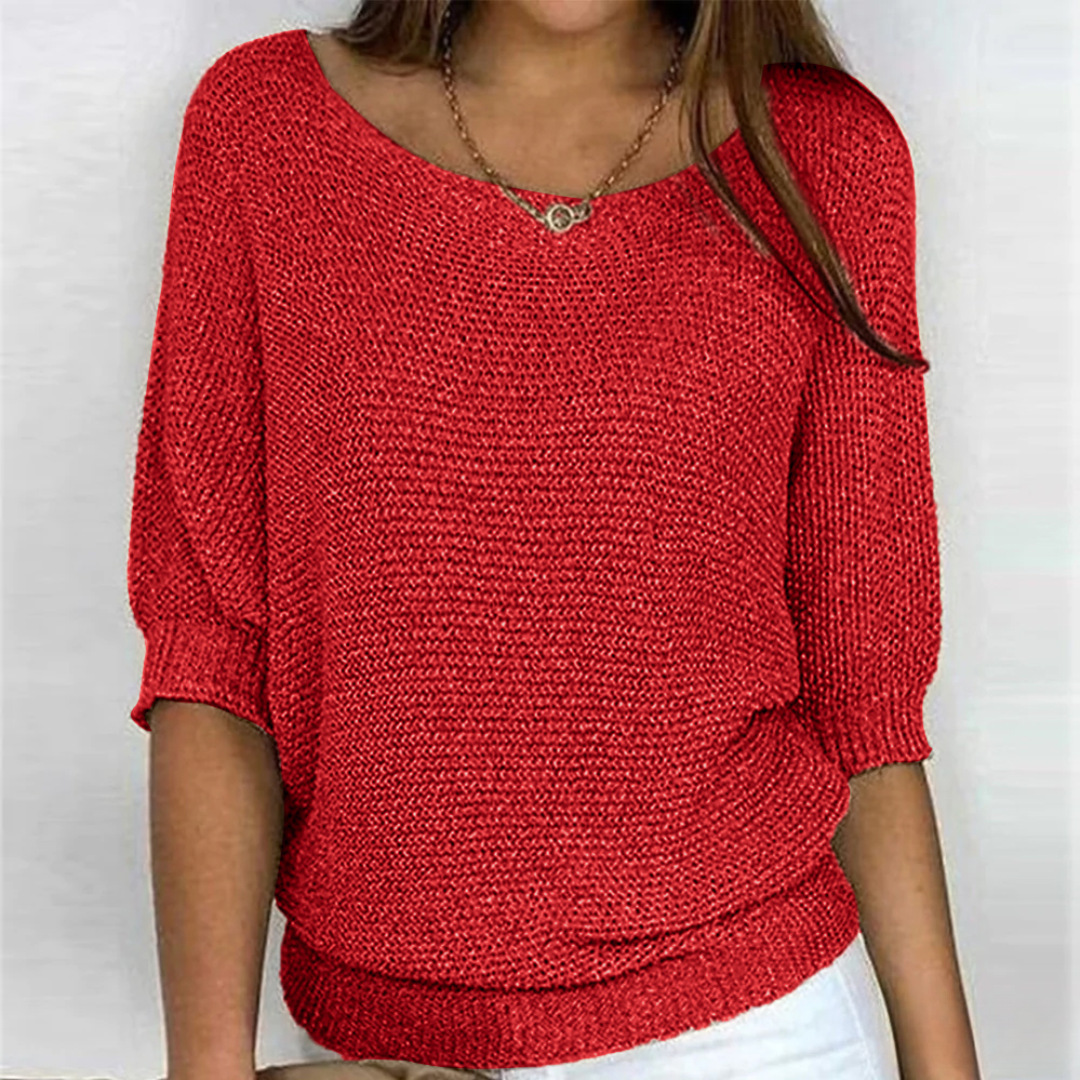 Elegante jersey de punto para mujer: suave, con estilo y ligero.