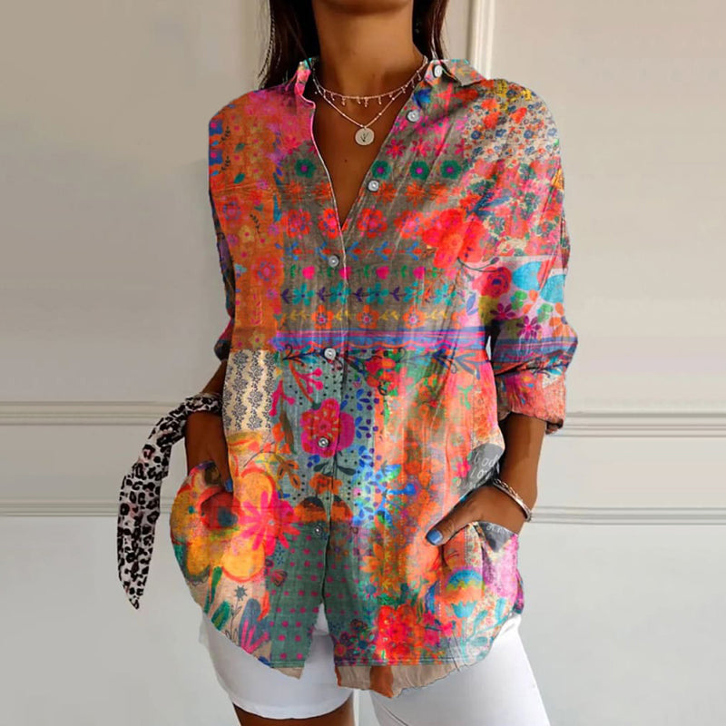 Kylie | Elegante blusa con estampado floral