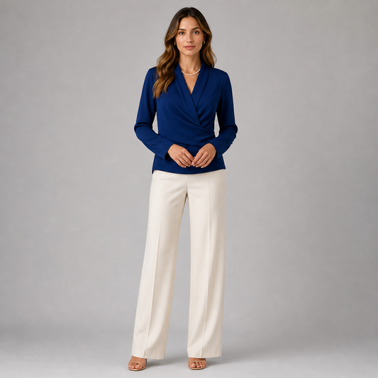 Camisa elegante ligera para mujer con mangas abullonadas diaria