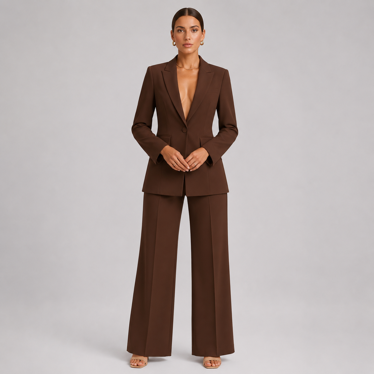 SPICE – Conjunto de dos piezas con blazer y pantalón para mujer, sexy y smart casual