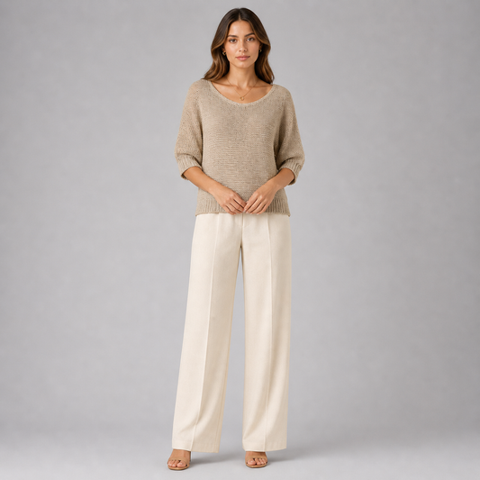 Elegante jersey de punto para mujer: suave, con estilo y ligero.