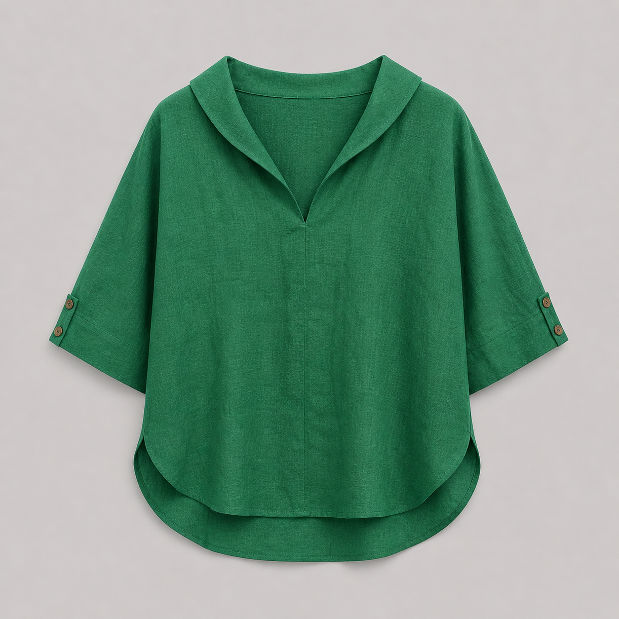 Siarah | Camesita casual de lino con cuello en V para mujer
