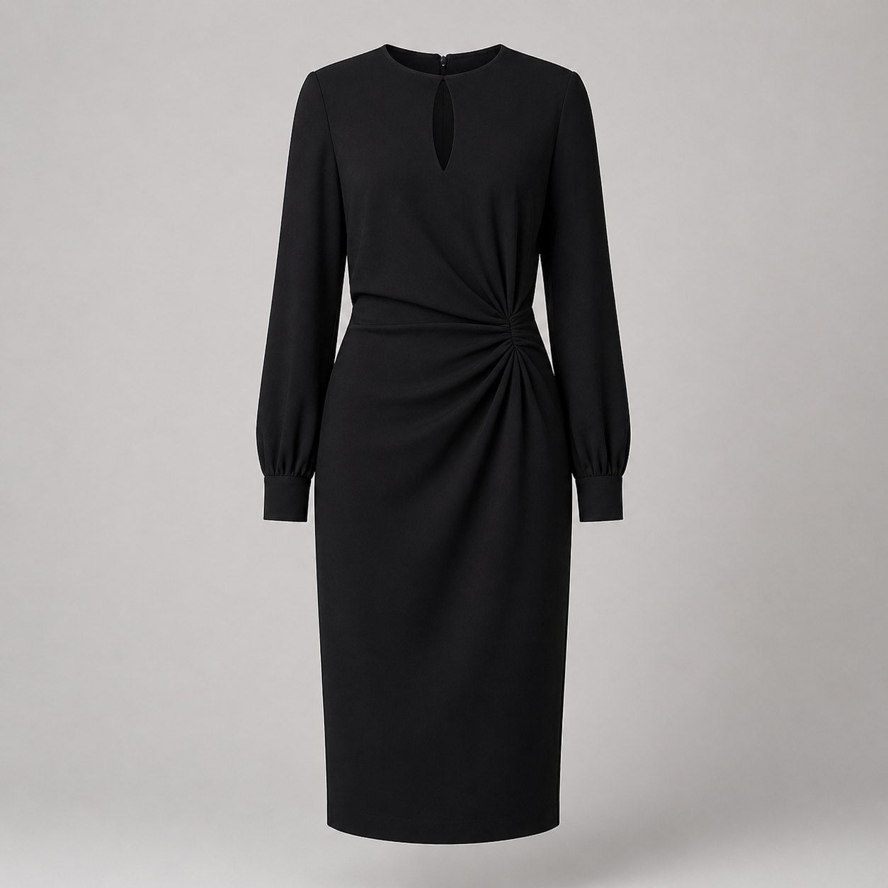 Caliora – Vestido midi formal de manga larga para mujer