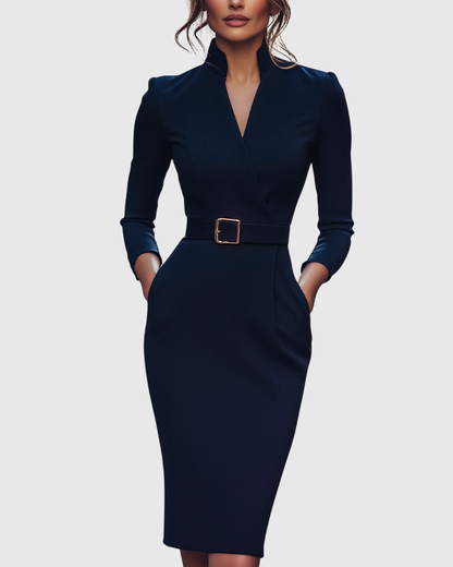 Claribel – Vestido negro elegante de fiesta para mujer