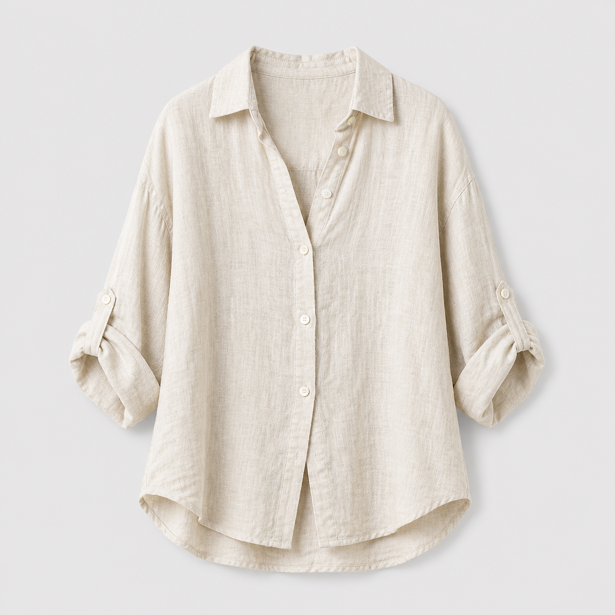 OLENE - Blusa de lino veraniega para mujer