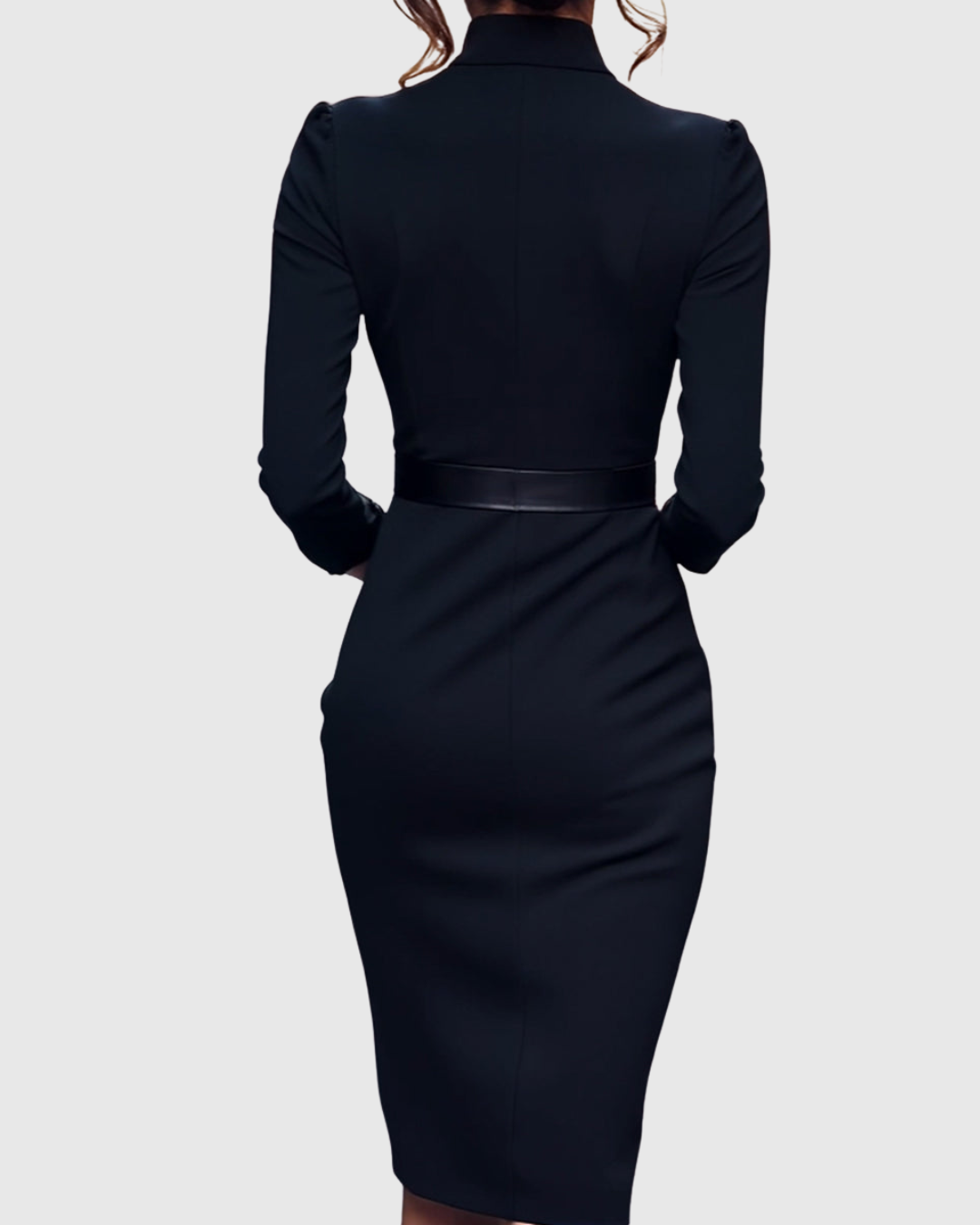 Claribel – Vestido negro elegante de fiesta para mujer