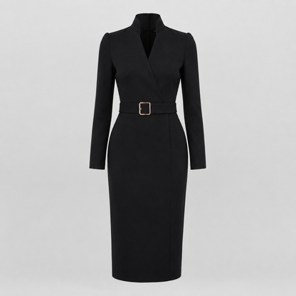 Claribel – Vestido negro elegante de fiesta para mujer