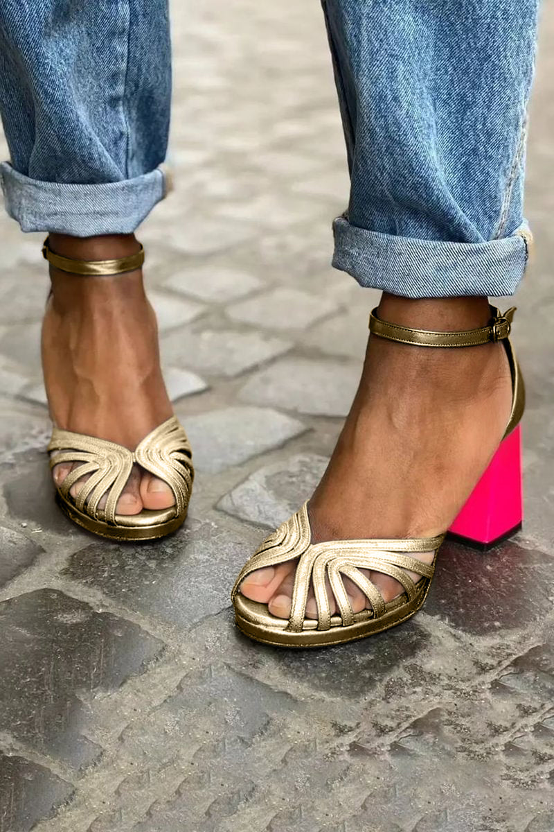 Sandalias Con Tiras y Tacón Grueso Para Mujeres | Ideales Para Noches y Ocasiones Especiales
