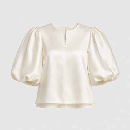 Aurora – Blusa oversized con mangas abullonadas para mujer