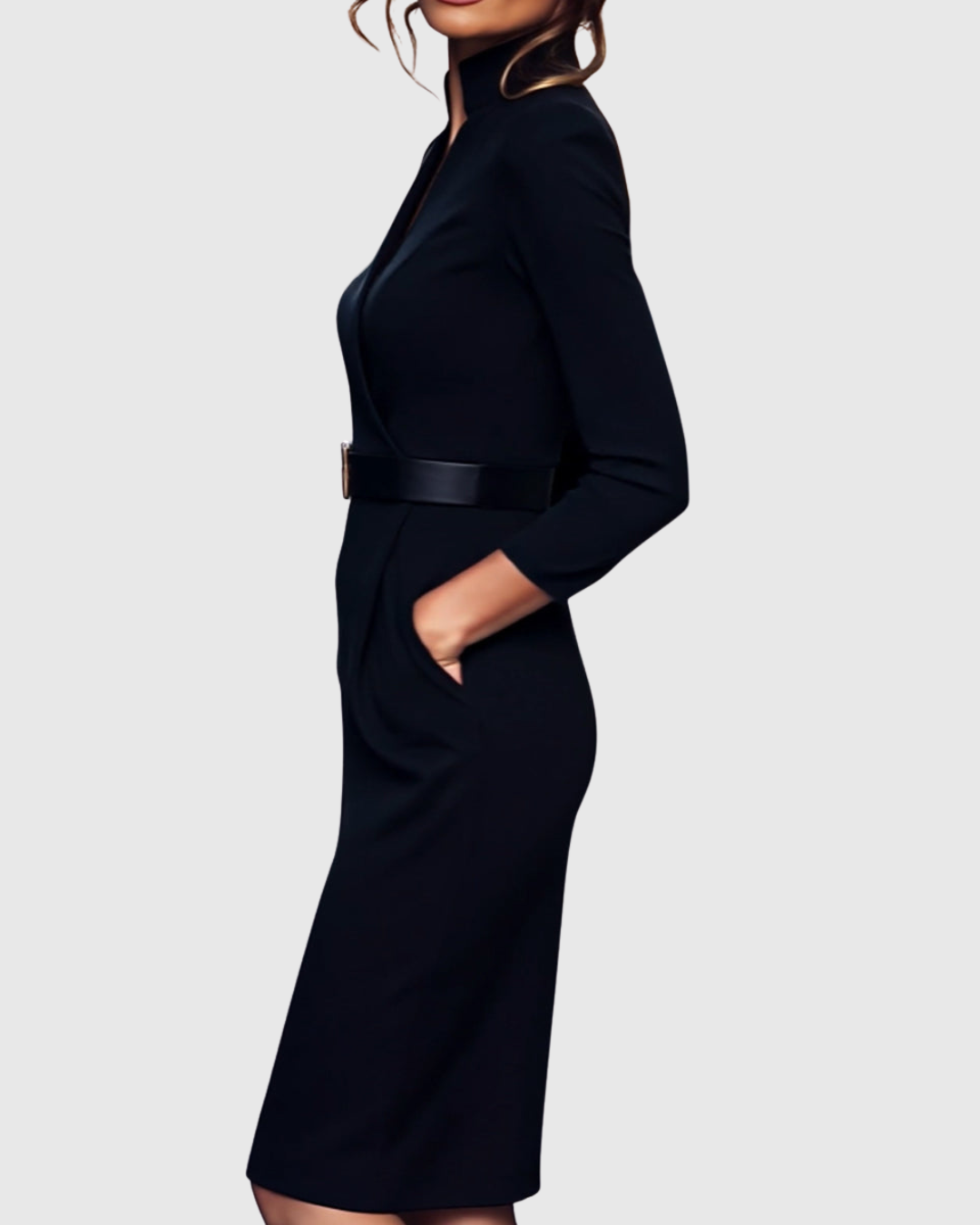 Claribel – Vestido negro elegante de fiesta para mujer