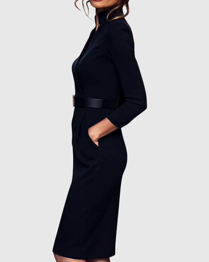 Claribel – Vestido negro elegante de fiesta para mujer
