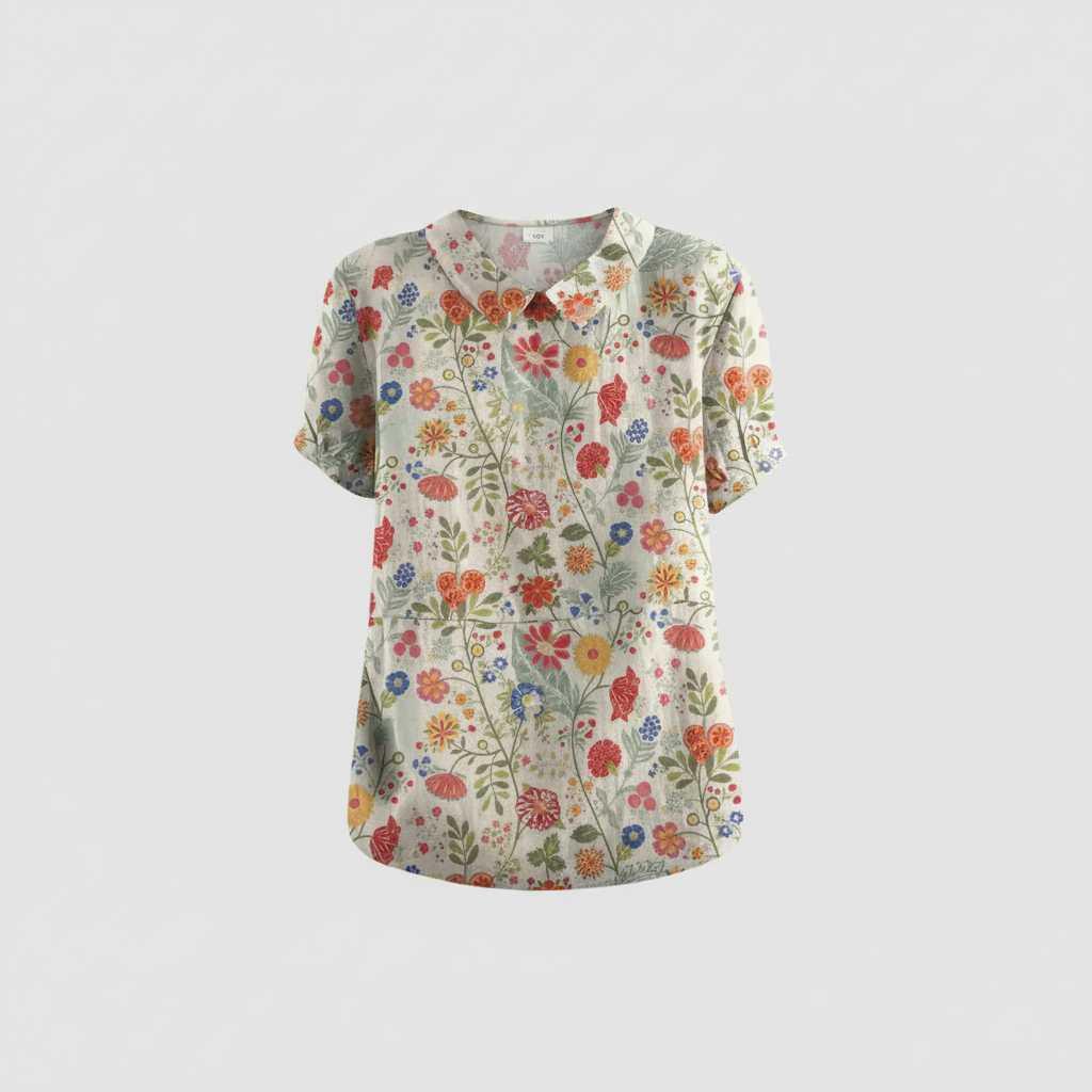 Blusa Floral Vintage | Blusa Mujer Casual