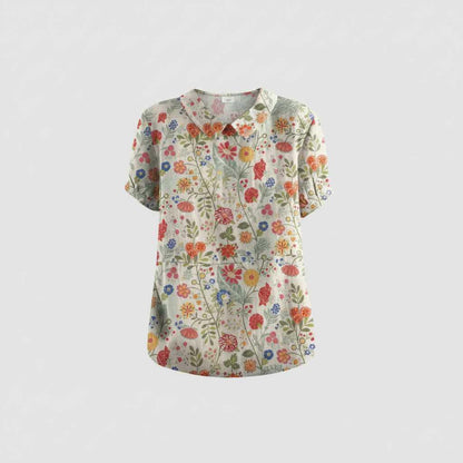 Blusa Floral Vintage | Blusa Mujer Casual