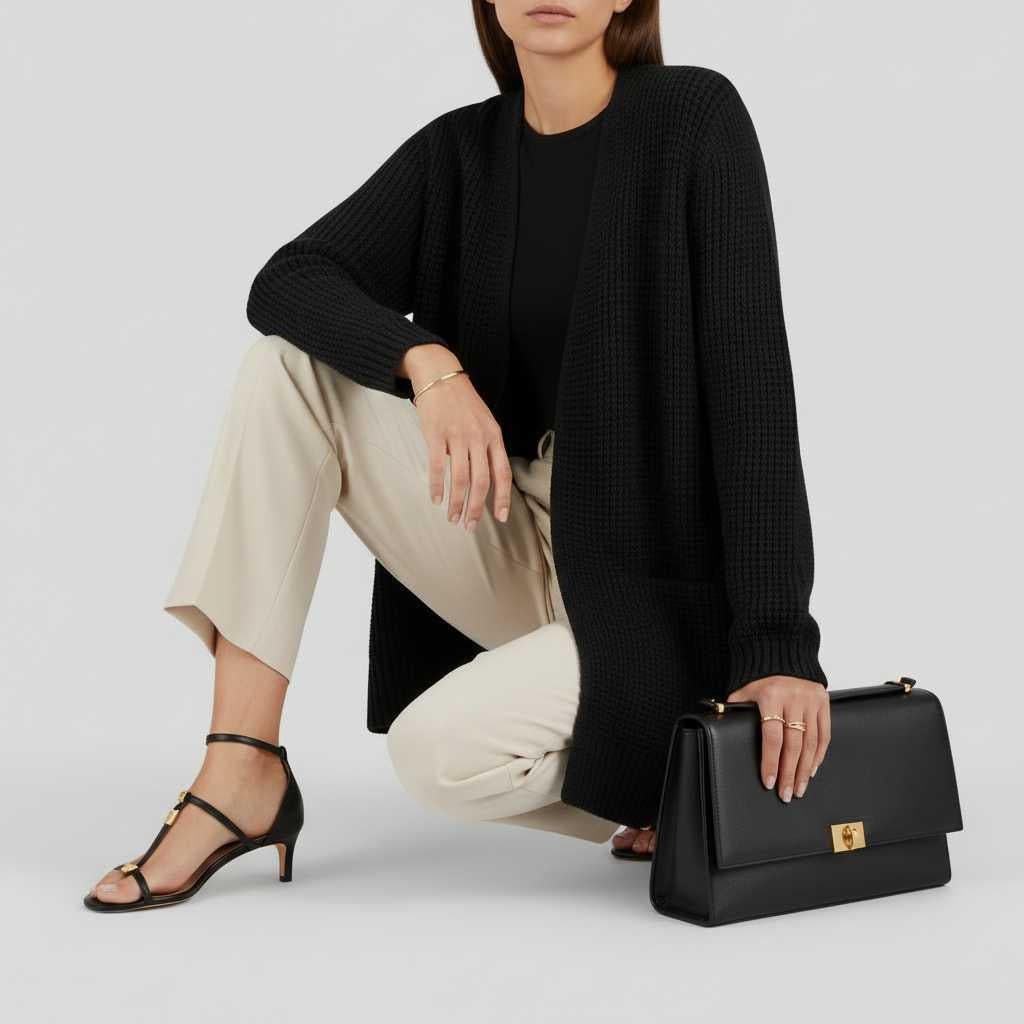 Cárdigan Largo Mujer Gris | Chaqueta de Punto Elegante
