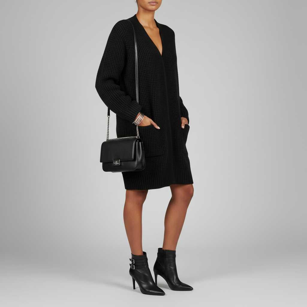 Cárdigan Largo Mujer Gris | Chaqueta de Punto Elegante