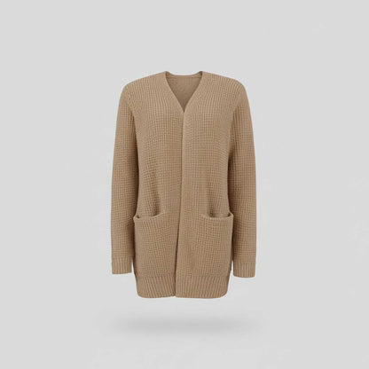 Cárdigan Largo Mujer Gris | Chaqueta de Punto Elegante
