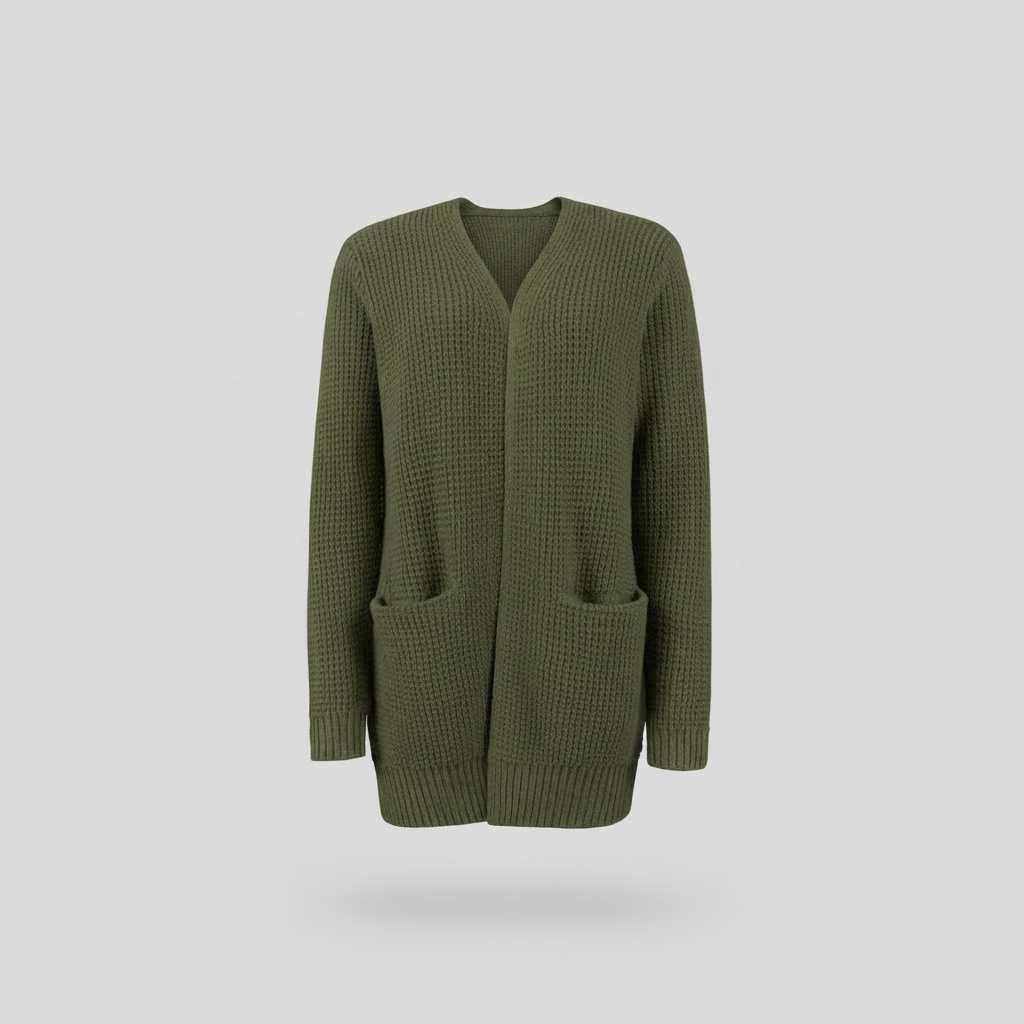 Cárdigan Largo Mujer Gris | Chaqueta de Punto Elegante