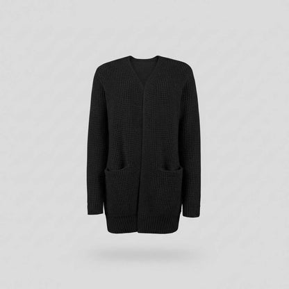 Cárdigan Largo Mujer Gris | Chaqueta de Punto Elegante
