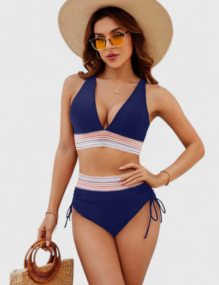 Faye – Bañador con diseño cruzado y alta elasticidad para mujer