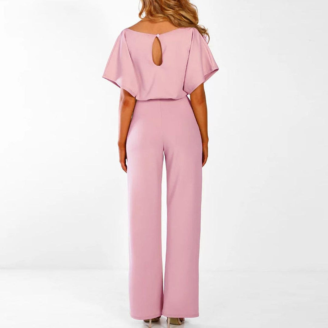 Gisela | Mono casual de manga corta con cinturón para mujer