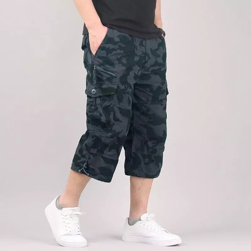 Adrián | Hombre Pantalón Cargo 3/4 Relaxed Fit Bolsillos Múltiples
