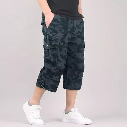 Adrián | Hombre Pantalón Cargo 3/4 Relaxed Fit Bolsillos Múltiples
