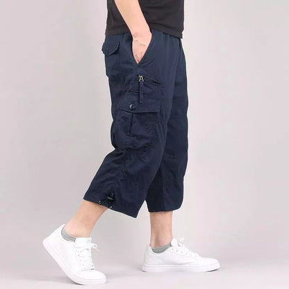 Adrián | Hombre Pantalón Cargo 3/4 Relaxed Fit Bolsillos Múltiples