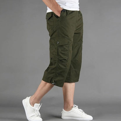 Adrián | Hombre Pantalón Cargo 3/4 Relaxed Fit Bolsillos Múltiples