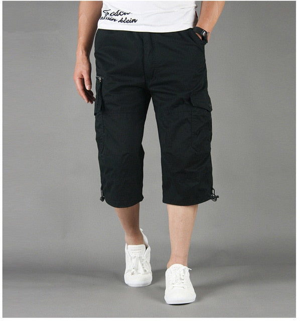 Adrián | Hombre Pantalón Cargo 3/4 Relaxed Fit Bolsillos Múltiples