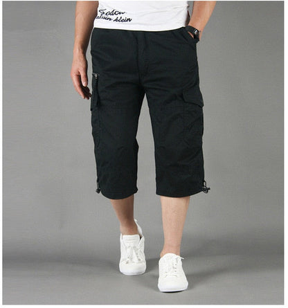 Adrián | Hombre Pantalón Cargo 3/4 Relaxed Fit Bolsillos Múltiples