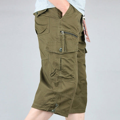 Adrián | Hombre Pantalón Cargo 3/4 Relaxed Fit Bolsillos Múltiples