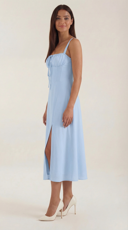 Valeria | Mujer Vestido Midi Línea A Cordón