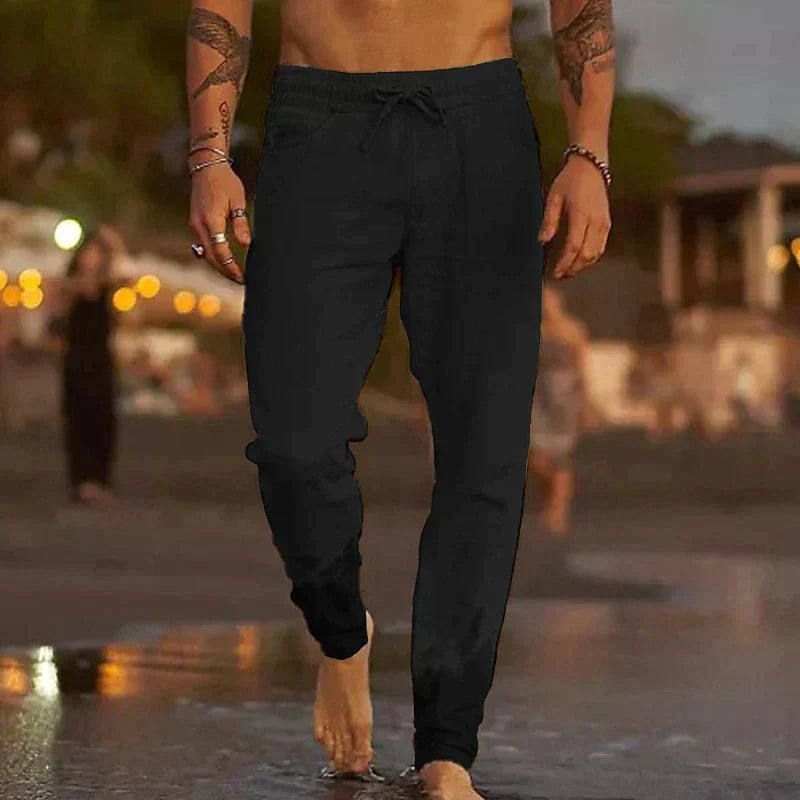 Hugo | Hombre Pantalón Lino Corte Relax