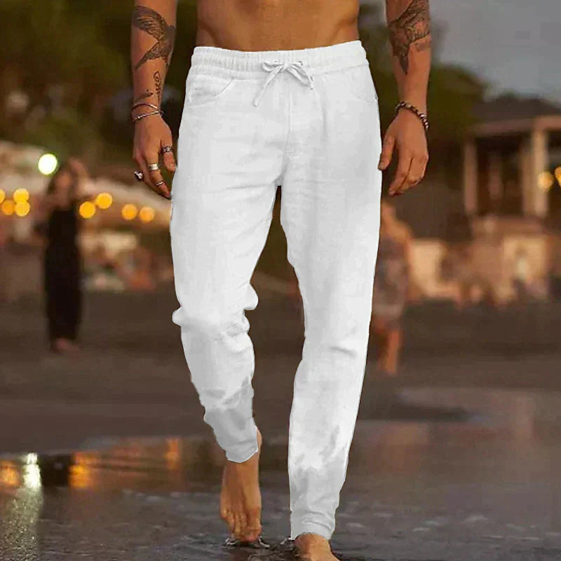 Hugo | Hombre Pantalón Lino Corte Relax