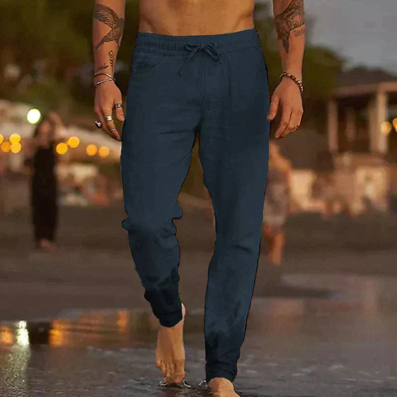 Hugo | Hombre Pantalón Lino Corte Relax