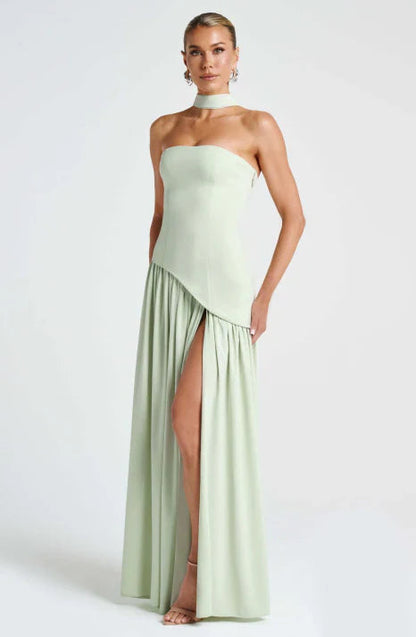 Maxikleid Damen | Trägerloser Schnitt & fließende Silhouette