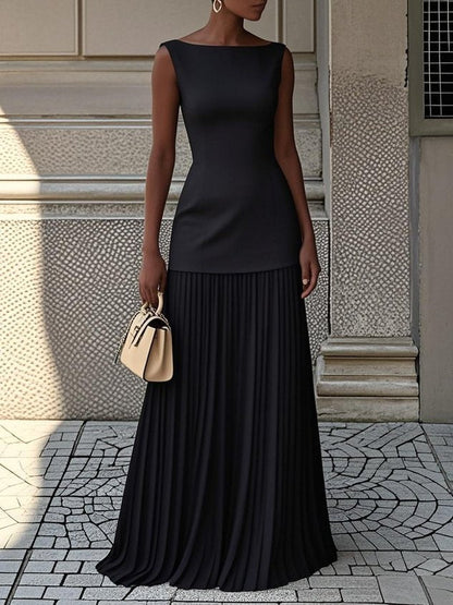 Hannelore | Vestido plisado sin mangas para mujer sofisticado | Elegante