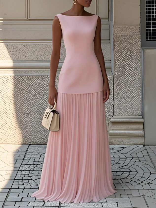 Hannelore | Vestido plisado sin mangas para mujer sofisticado | Elegante