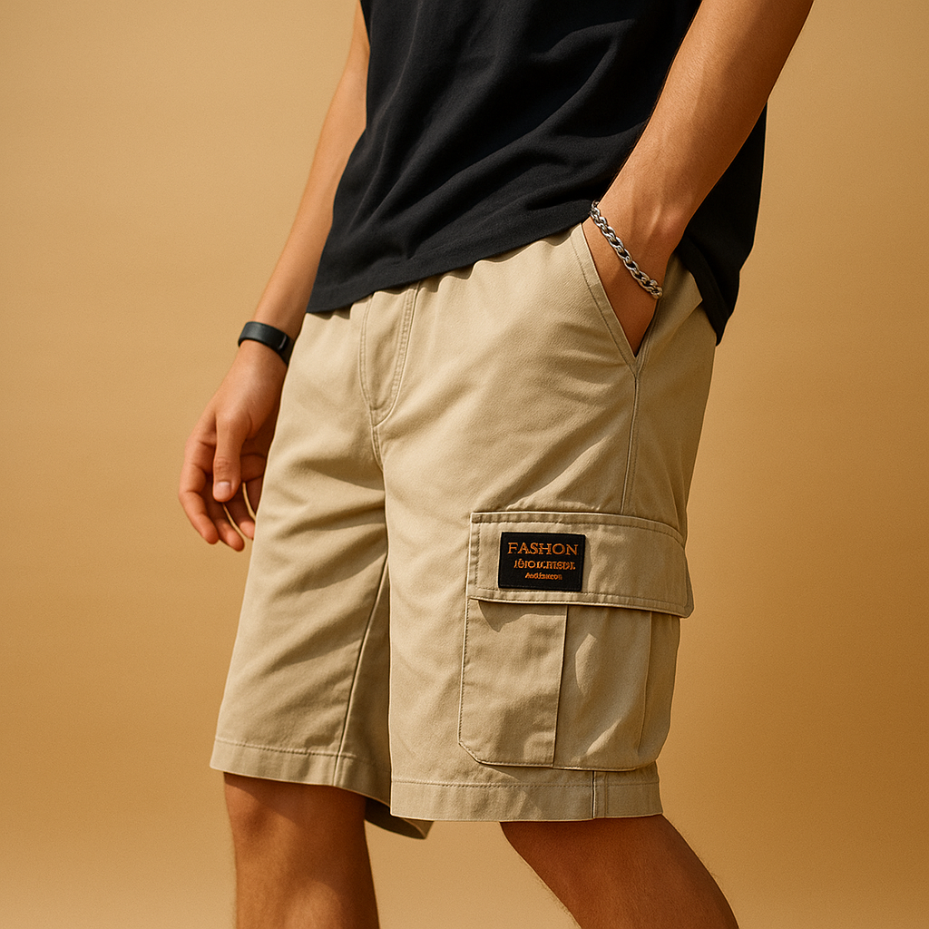 Adrián | Hombre Pantalones Cortos Cargo Secado Rápido Elástico Bolsillos