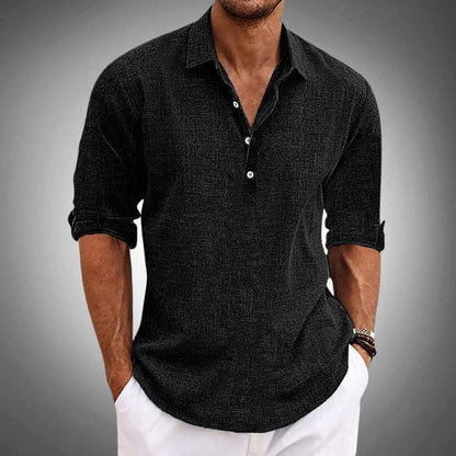 Hugo | Hombre Camisa Lino Algodón Corte Relajado