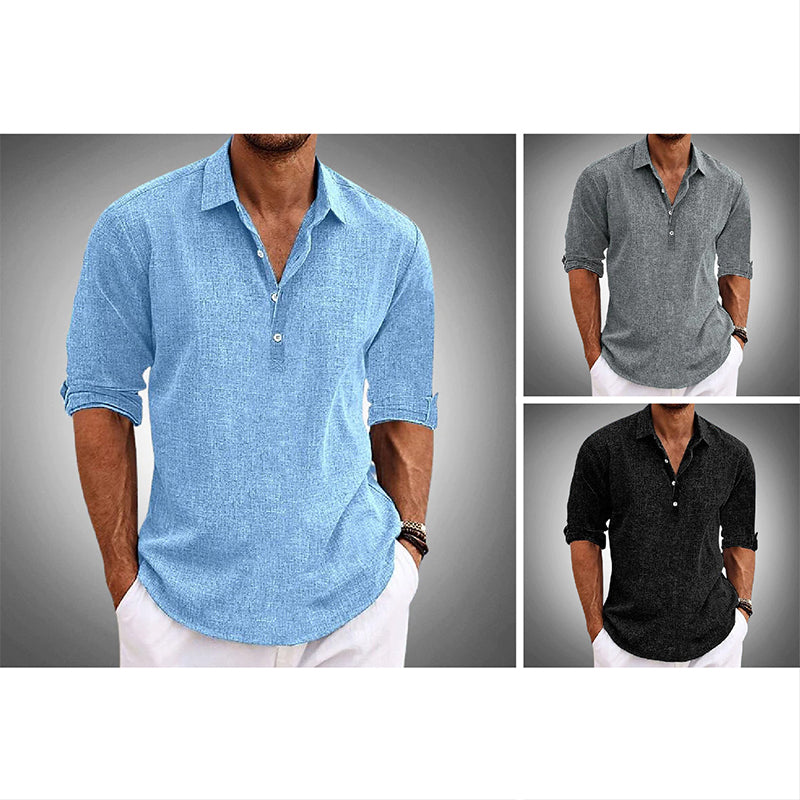 Hugo | Hombre Camisa Lino Algodón Corte Relajado