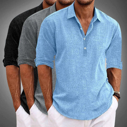 Hugo | Hombre Camisa Lino Algodón Corte Relajado