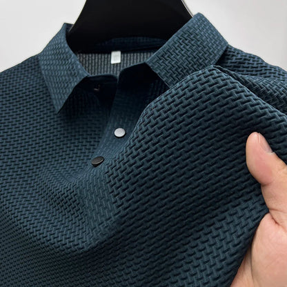 Hugo | Hombre Polo Manga Corta Cuello Botones Tejido