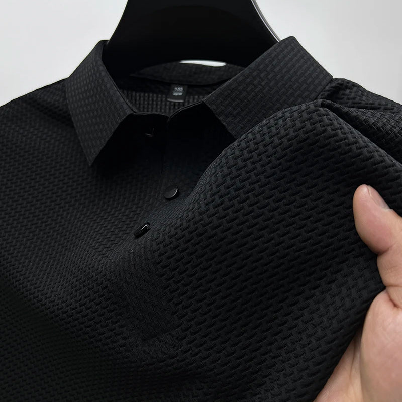 Hugo | Hombre Polo Manga Corta Cuello Botones Tejido