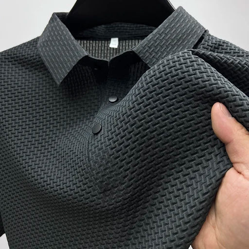Hugo | Hombre Polo Manga Corta Cuello Botones Tejido