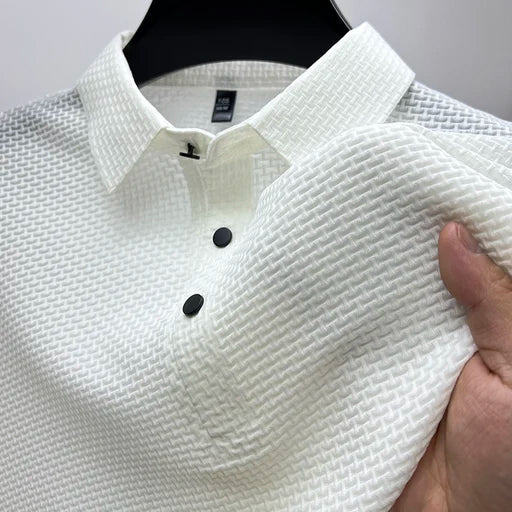 Hugo | Hombre Polo Manga Corta Cuello Botones Tejido